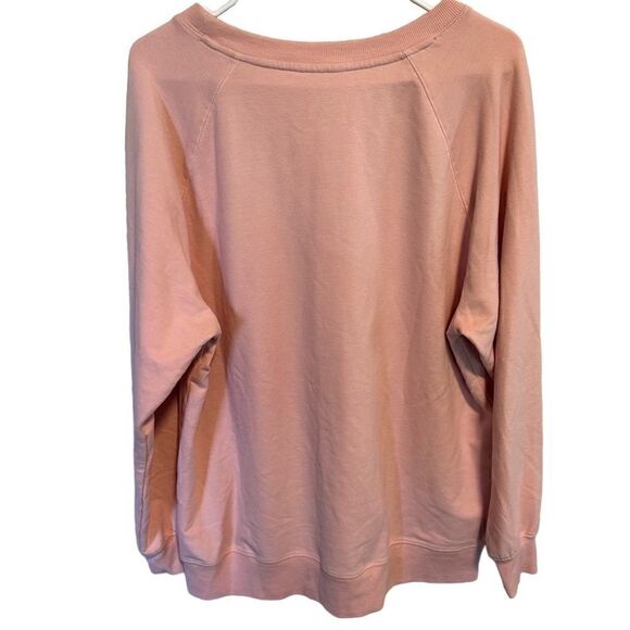 Wildfox- Women’s Coffee & Sunshine Pink Velour Statement Sweatshirt, Plus XXL - Picture 9 of 14